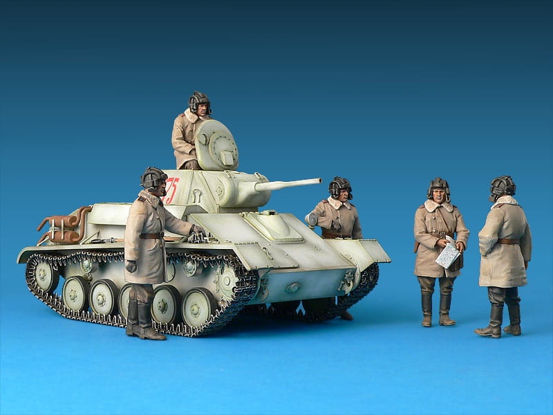 Zdjęcie dodatkowe produktu T-70M Soviet Light Tank w/Crew 1:35 MiniArt 35194