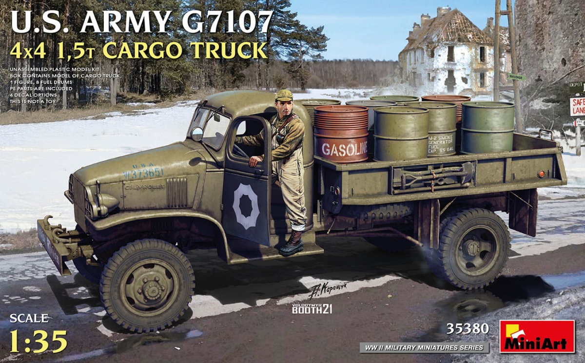 Zdjęcie główne produktu US Army G7107 4x4 1,5t Cargo Truck 1:35 MiniArt 35380