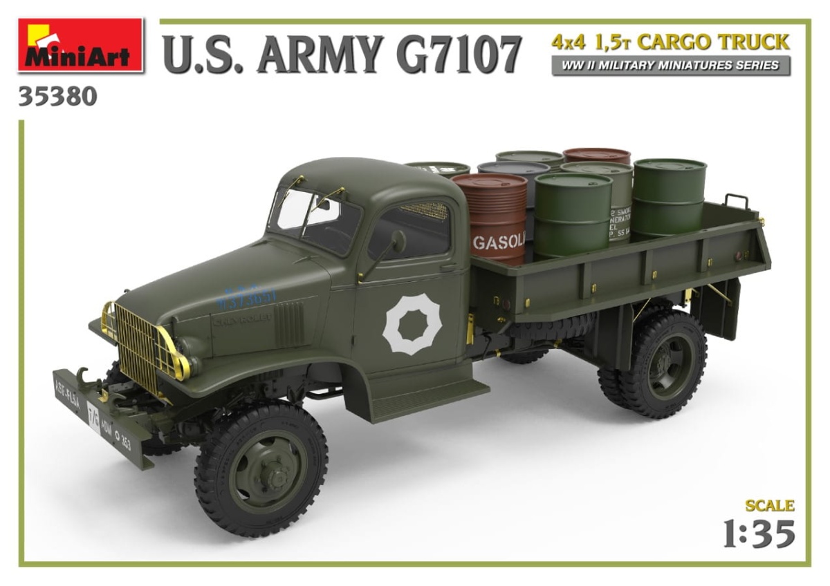 Zdjęcie dodatkowe produktu US Army G7107 4x4 1,5t Cargo Truck 1:35 MiniArt 35380