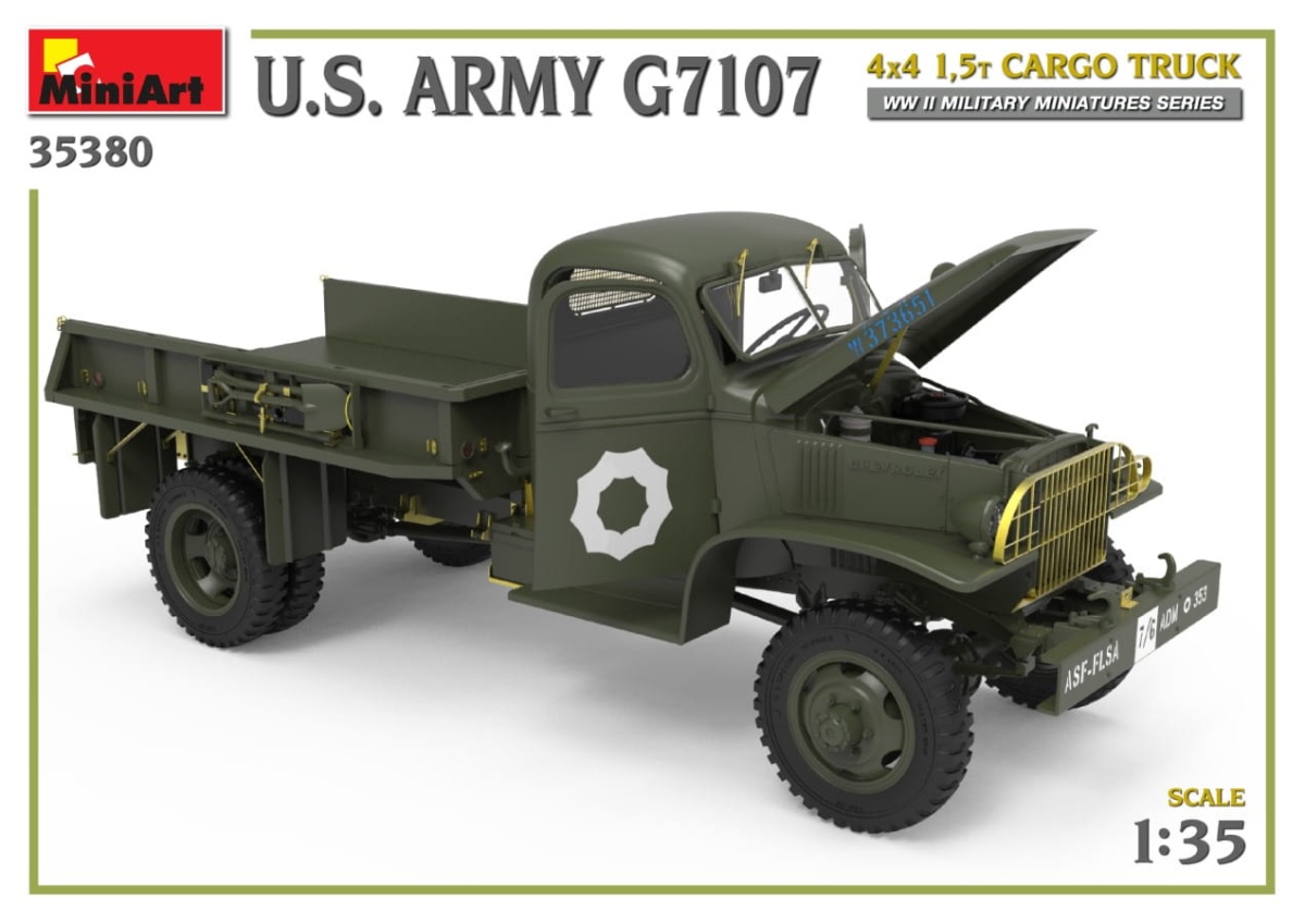Zdjęcie dodatkowe produktu US Army G7107 4x4 1,5t Cargo Truck 1:35 MiniArt 35380
