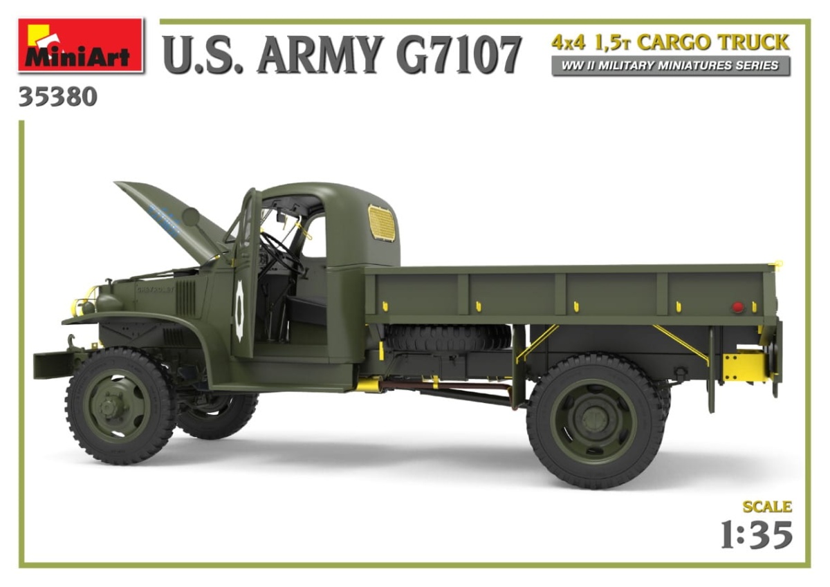 Zdjęcie dodatkowe produktu US Army G7107 4x4 1,5t Cargo Truck 1:35 MiniArt 35380