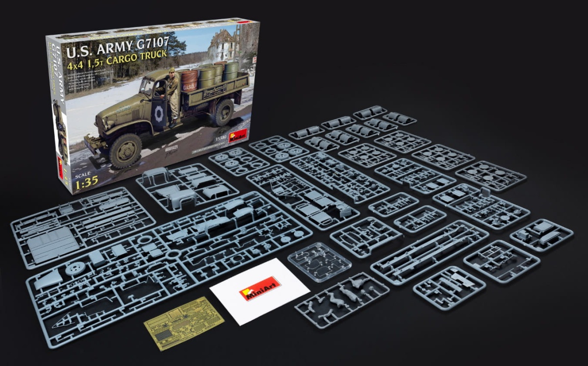 Zdjęcie dodatkowe produktu US Army G7107 4x4 1,5t Cargo Truck 1:35 MiniArt 35380