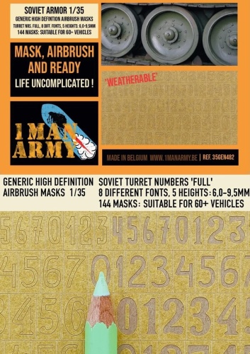 Maski Soviet Turret Numbers Full 5 Heights 1:35 1 Man Army 35GEN482