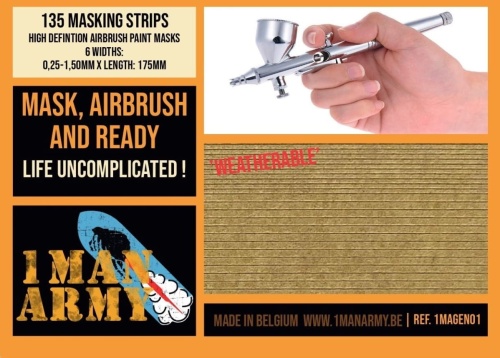 Maski High Definition Strips 6 Widths 1:35 1 Man Army GEN01