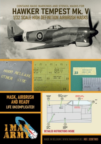 Maski Hawker Tempest Mk.V 1:32 1 Man Army 32DET003