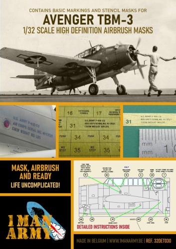 Maski Avenger TBM-3 1:32 1 Man Army 32DET030