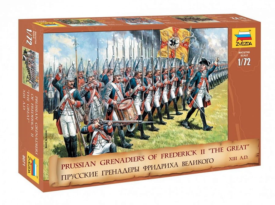 Zdjęcie główne produktu Grenadierzy Fryderyka Wielkiego 1:72 Zvezda 8071