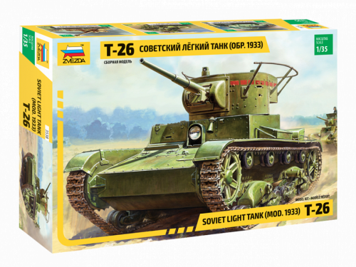 T-26 (mod. 1933) radziecki czołg lekki 1:35 Zvezda 3538