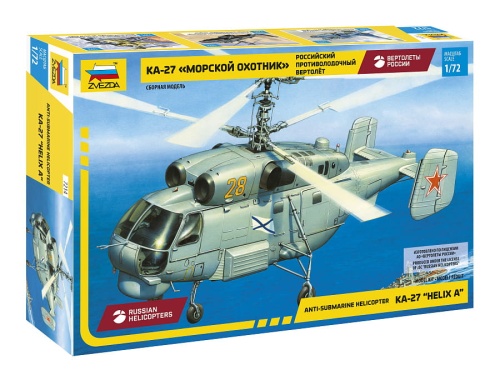 Ka-27 Helix A Submarine Hunter Helicopter 1:72 Zvezda 7214