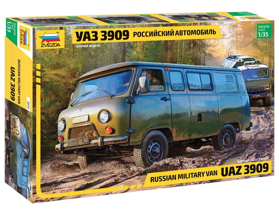 Zdjęcie główne produktu Russian military van UAZ 3909 1:35 Zvezda 3644