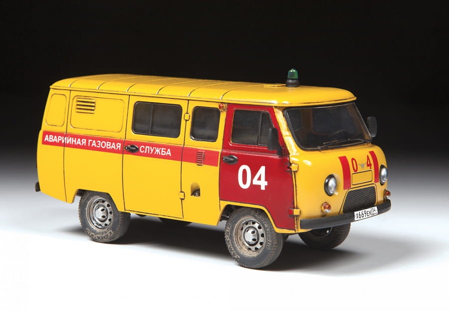 Zdjęcie dodatkowe produktu UAZ 3909 pojazd pogotowia gazowego 1:43 Zvezda 43003