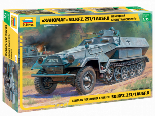 Sd.Kfz.251/1 Hanomag niemiecki transporter opancerzony 1:35 Zvezda 3572
