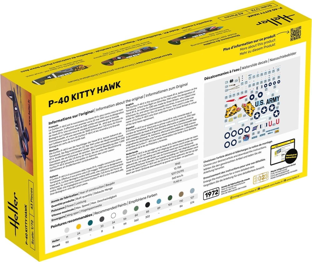 Zdjęcie dodatkowe produktu P-40 Kitty Hawk 1:72 Heller 80266