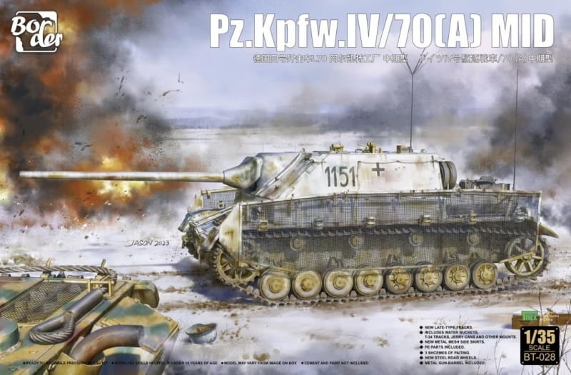 Zdjęcie główne produktu Pz.Kpfw. IV/70 (A) Mid Version 1:35 Border Model BT028