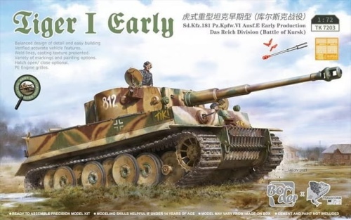 Tiger I Early (Sd.Kfz.181) Battle of Kursk 1:72 Border Model TK7203