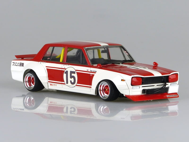 Zdjęcie dodatkowe produktu Nissan Skyline 4Door Hakosuka Works LB Performance 1:24 Aoshima 05126