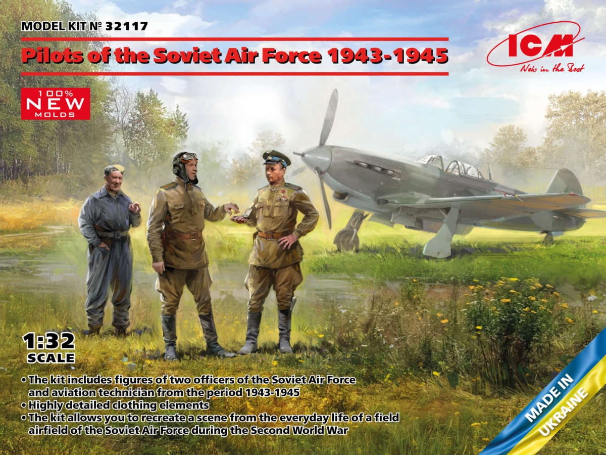Zdjęcie główne produktu Pilots of the Soviet Air Force 1943-1945 1:32 ICM 32117