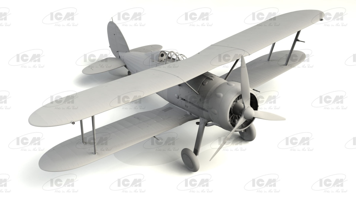 Zdjęcie dodatkowe produktu Gloster Sea Gladiator Mk.II With Royal Navy pilots 1:32 ICM 32045