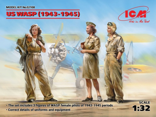US WASP (1943-1945) (3 figurki) 1:32 ICM 32108