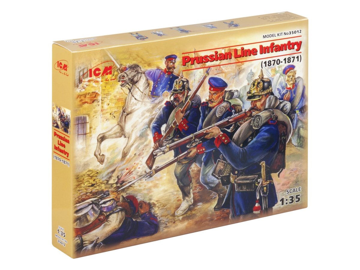 Zdjęcie dodatkowe produktu Prussian Line Infantry (1870-1871) (4 figurki) 1:35 ICM 35012