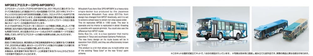 Zdjęcie dodatkowe produktu Mitsubishi Fuso MP38 Aero Star (Seibu Bus) 1:80 Aoshima 06185