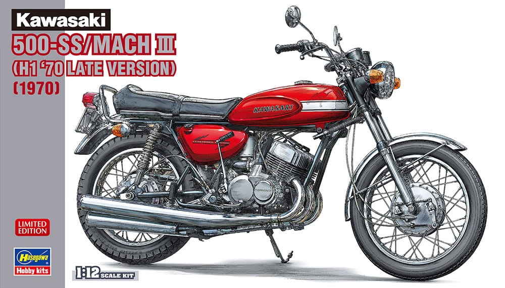 Zdjęcie główne produktu Kawasaki 500-SS/MACH III H1 '70 Late Version 1:12 Hasegawa 21731