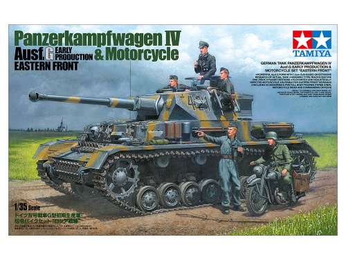 Panzerkampfwagen IV Ausf G. Early and Motorcycle Eastern Front 1:35 Tamiya 25209