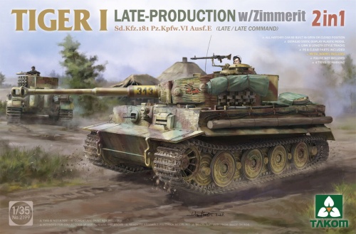 Tiger I Late-Production With Zimmerit 2in1 1:35 Takom 2199
