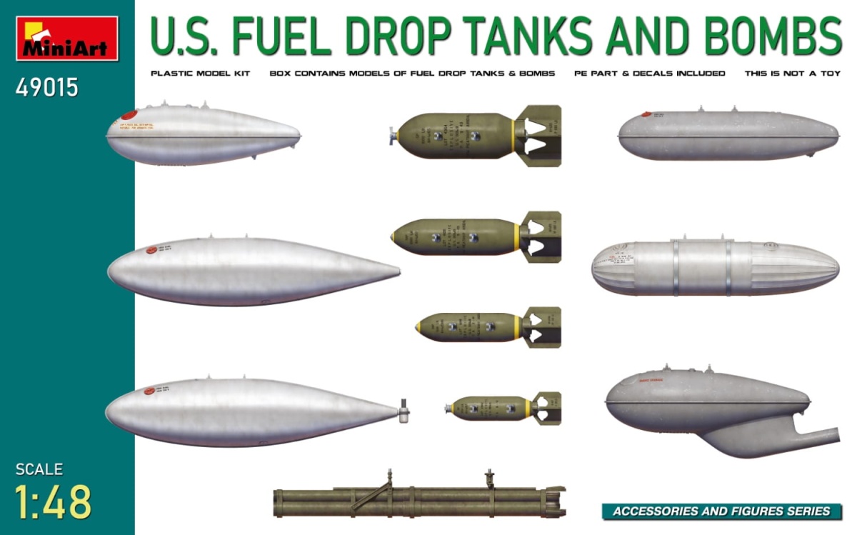 Zdjęcie główne produktu US Fuel Drop Tanks And Bombs 1:48 MiniArt 49015