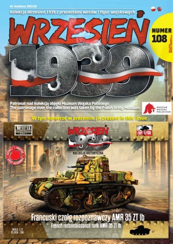 Francuski czołg rozpoznawczy AMR 35 ZT 1b 1:72 First to Fight PL108