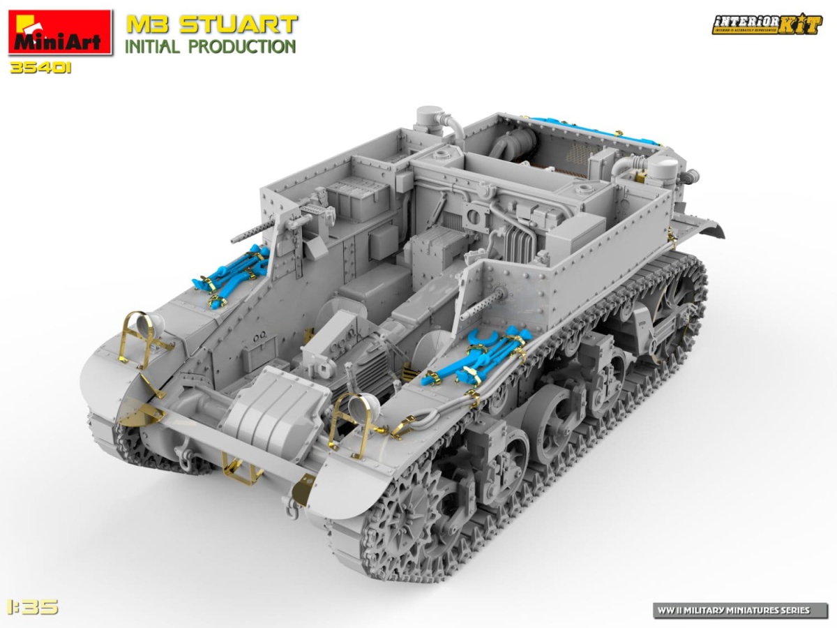 Zdjęcie dodatkowe produktu M3 Stuart Initial Production 1:35 MiniArt 35401