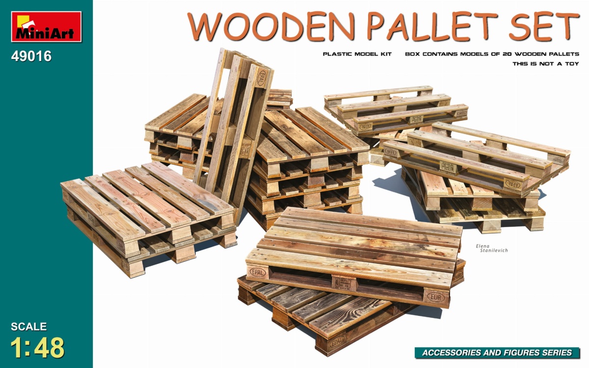 Zdjęcie główne produktu Wooden Pallet Set 1:48 MiniArt 49016