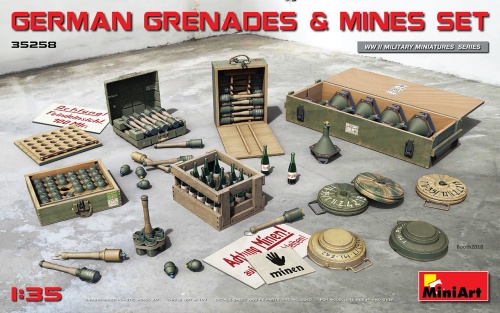 German Grenades and Mines Set 1:35 MiniArt 35258