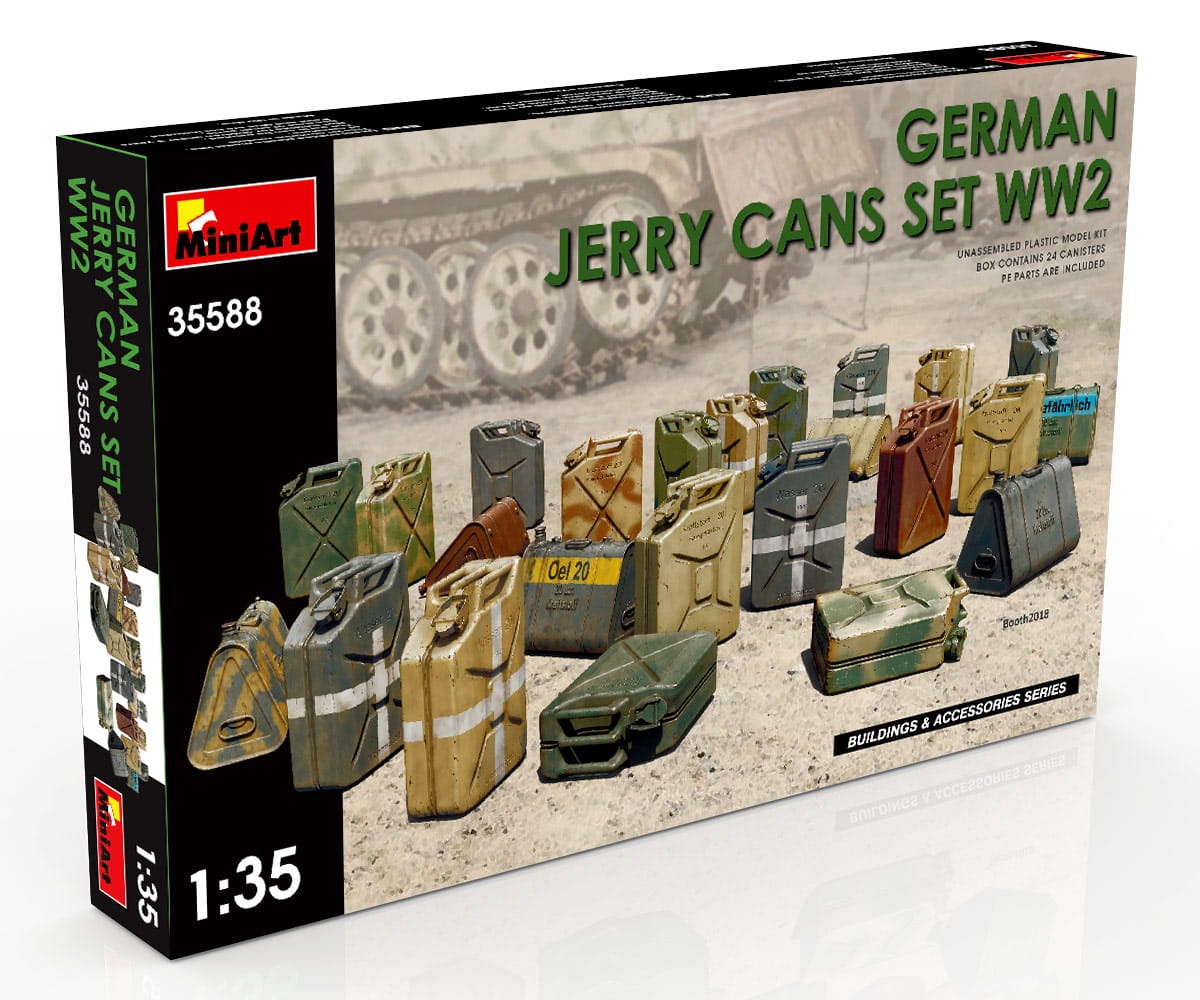 Zdjęcie dodatkowe produktu German Jerry Cans Set WW2 1:35 MiniArt 35588