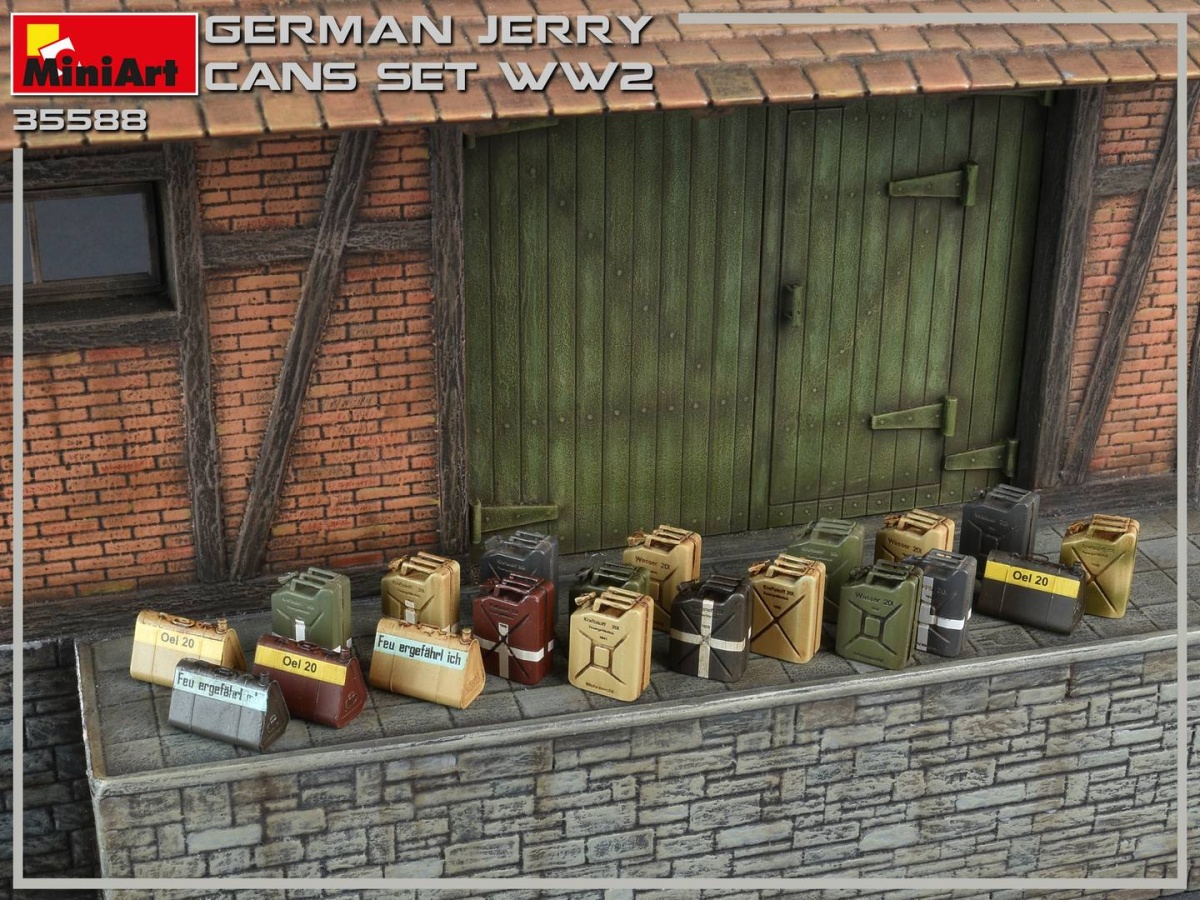 Zdjęcie dodatkowe produktu German Jerry Cans Set WW2 1:35 MiniArt 35588