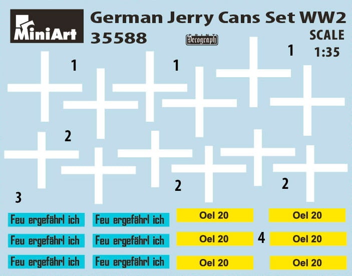Zdjęcie dodatkowe produktu German Jerry Cans Set WW2 1:35 MiniArt 35588