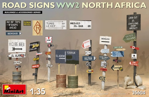 Road Signs WW2 North Africa 1:35 MiniArt 35604