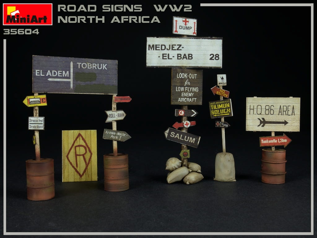 Zdjęcie dodatkowe produktu Road Signs WW2 North Africa 1:35 MiniArt 35604