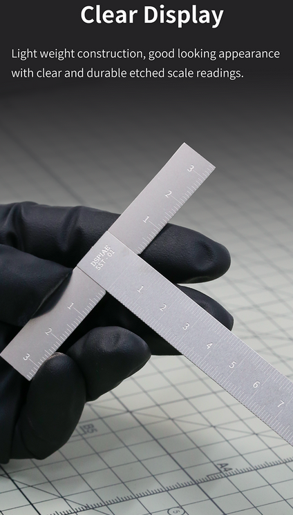 Zdjęcie dodatkowe produktu Stainless Steel T-Ruler DSPIAE SST-01