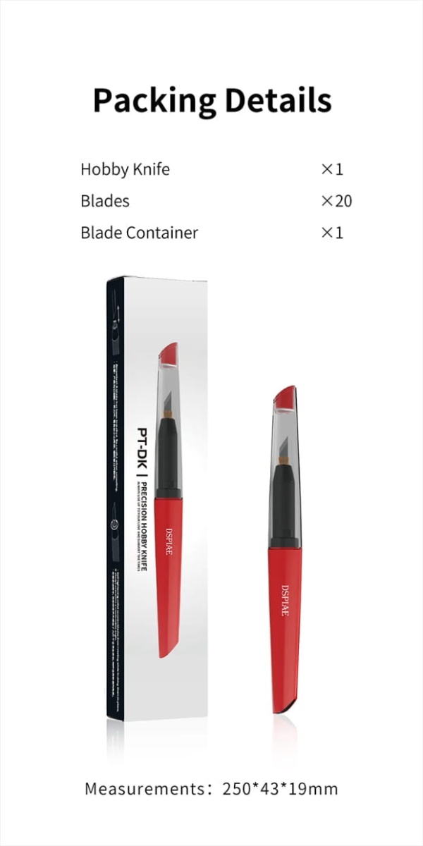 Zdjęcie dodatkowe produktu Precision Hobby Knife DSPIAE PT-DK