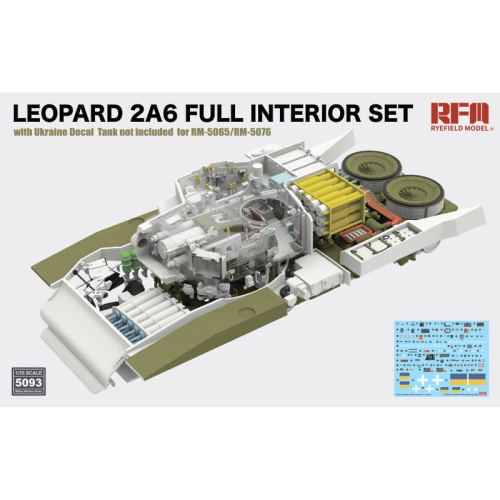 Leopard 2A6 full interior set 1:35 Rye Field Model 5093