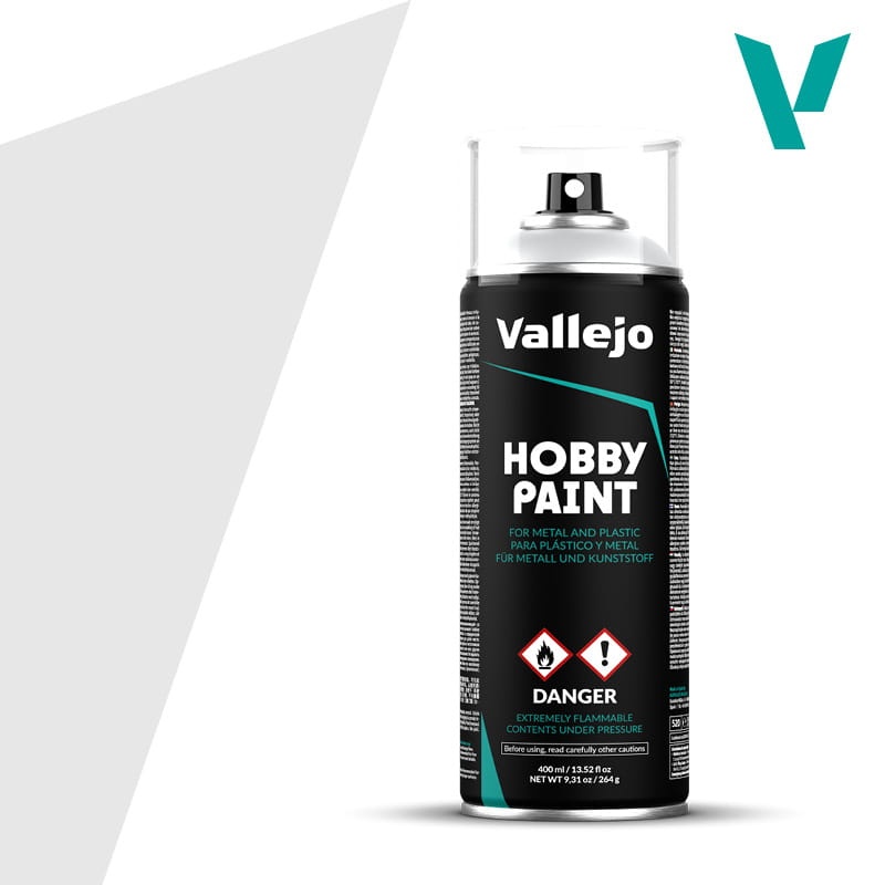 Zdjęcie dodatkowe produktu Vallejo 28011 Primer Gray Podkład Szary Farba 400ml Spray