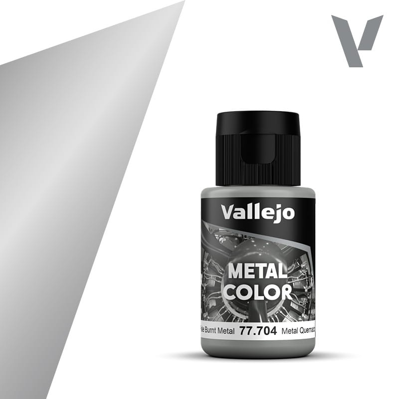 Zdjęcie dodatkowe produktu Vallejo 77704 Pale Burnt Metal Metal Color Farba 32ml