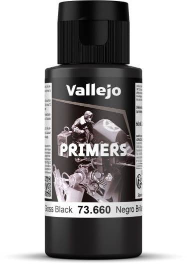 Zdjęcie główne produktu Vallejo 73660 Gloss Black Surface Primer Podkład Farba 60ml