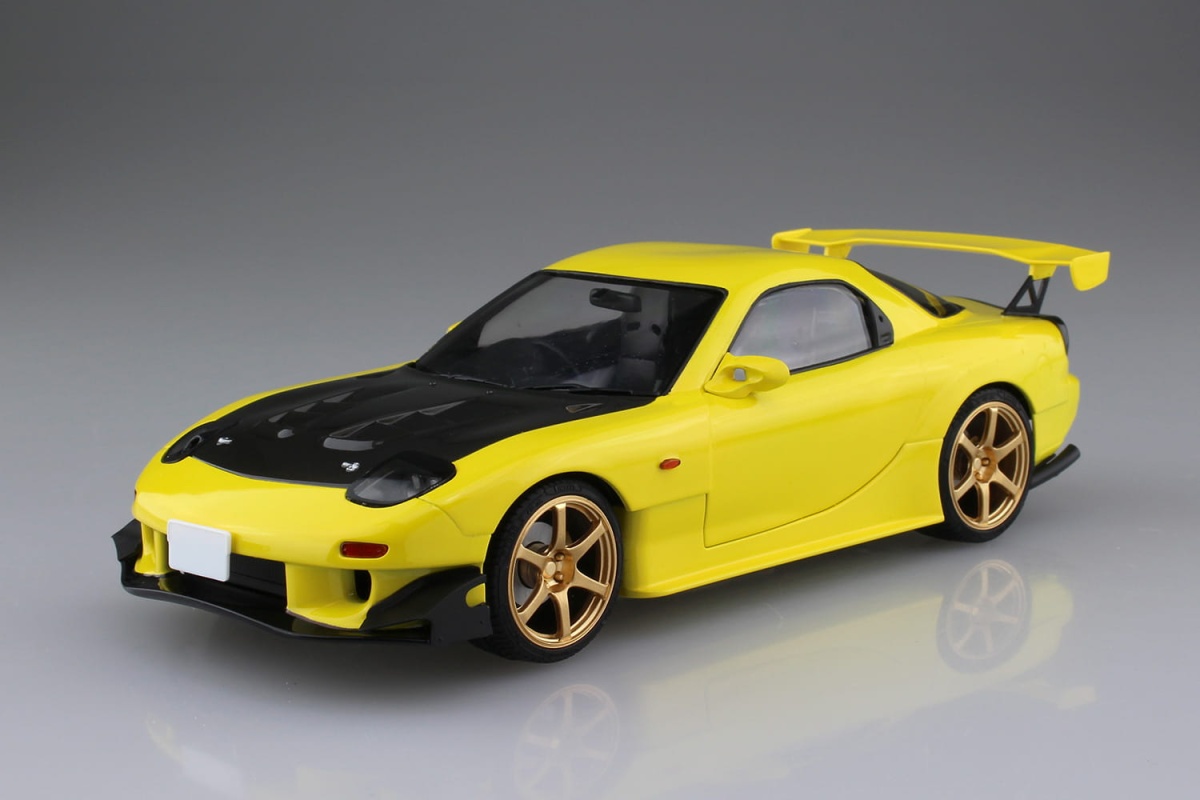 Zdjęcie dodatkowe produktu Mazda RX-7 FD3S Initial D Keisuke Takahashi Battle version 1:24 Aoshima 056202