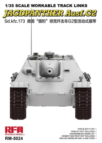 Workable Track Links for Jagdpanther Ausf.G2 1:35 Rye Field Model 5024