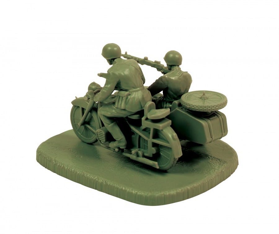 Zdjęcie dodatkowe produktu Soviet Motorcycle M-72 with Sidecar and Crew 1:72 Zvezda 6277