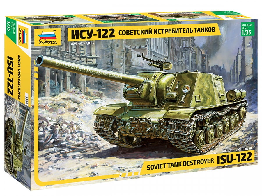 Zdjęcie główne produktu Soviet Tank Destroyer ISU-122 1:35 Zvezda 3534