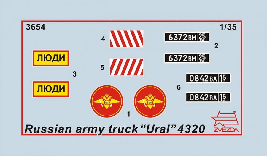 Zdjęcie dodatkowe produktu Ural 4320 1:35 Zvezda 3654