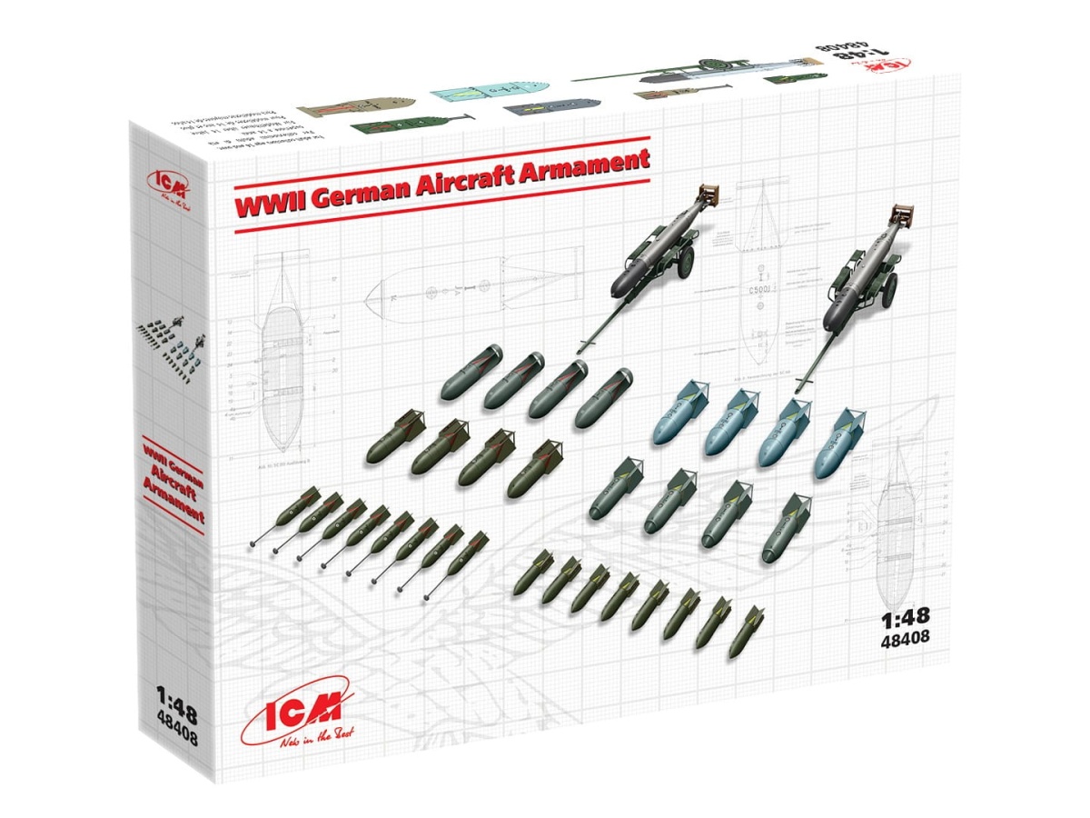 Zdjęcie dodatkowe produktu WWII German Aircraft Armament 1:48 ICM 48408